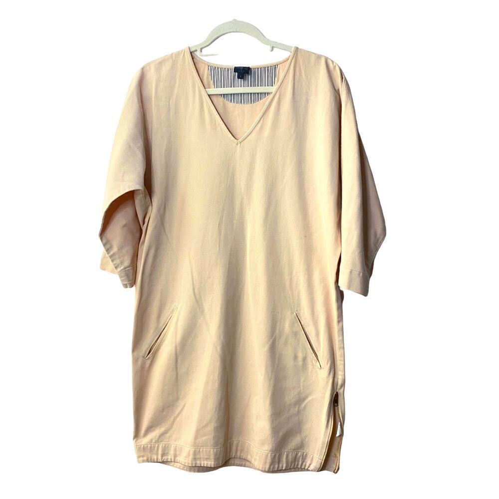 Swildens Cream V Neck shirt Dress size 3 or Large
